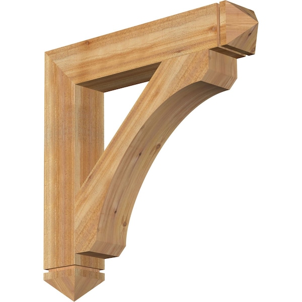 Ekena Millwork Legacy Arts & Crafts Rough Sawn Bracket, Western Red Cedar, 6"W x 36"D x 36"H BKT06X36X36LEC03RWR - main